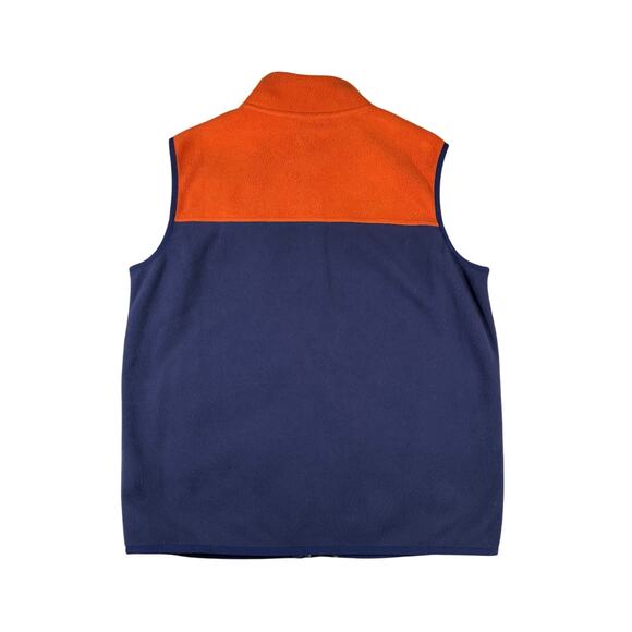 Brooks Brothers 346 Vest Mens Medium Blue Orange Fleece Full Zip Polyester - Picture 2 of 6